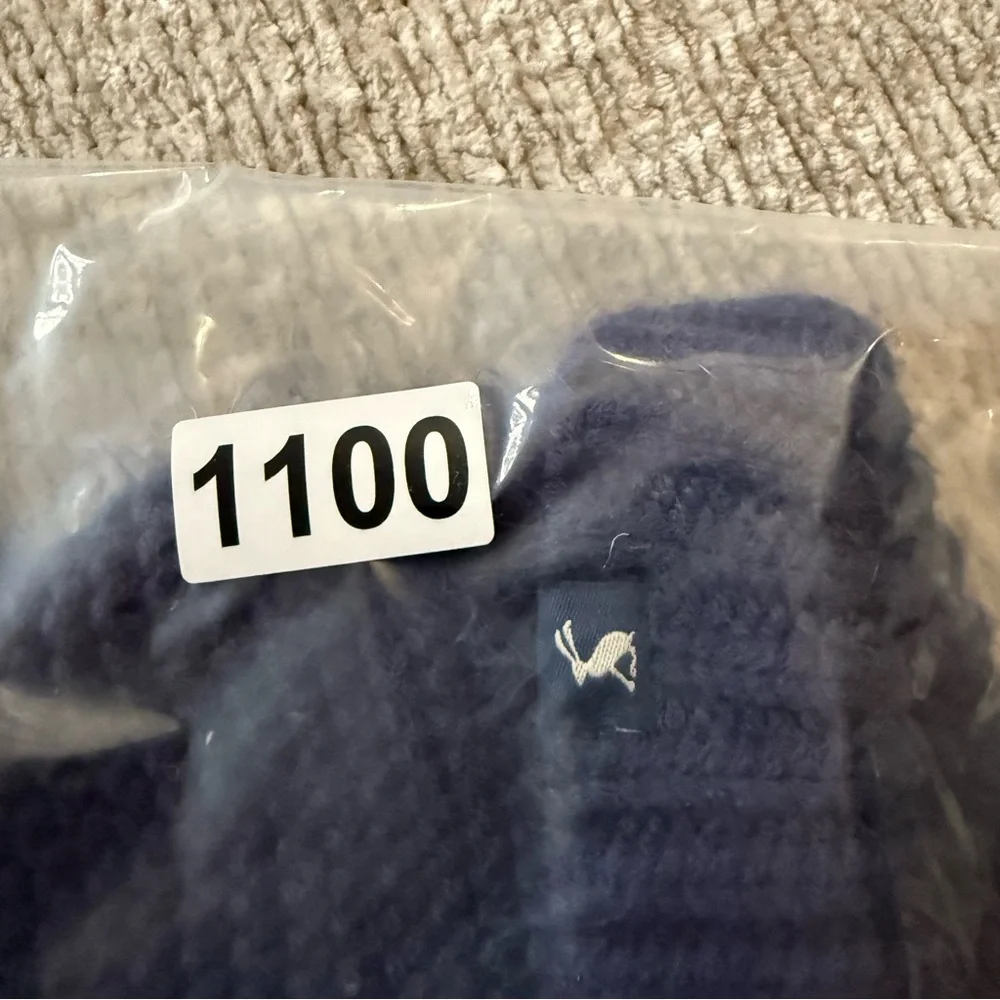 Joules Navy‎ Knit Pom Hat Baby Toddler 1–2Y Bear Ear Beanie